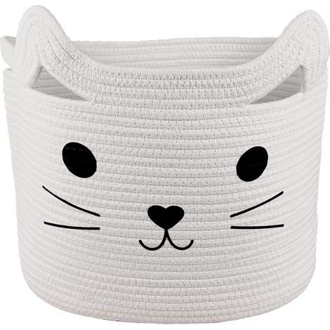 Paniers De Rangement BéBé, Coton Panier Corbeille A Linge, Boite De Rangement Jouet Enfant, Joli Panier à Linge Pour Enfants (1/5)