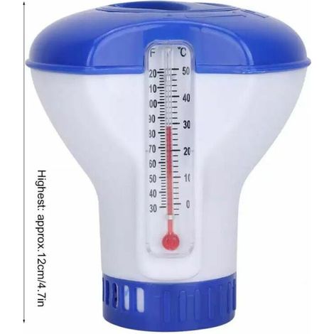 Distributore di cloro galleggiante da 5" per vasca idromassaggio, piscina per bambini, spa, parchi acquatici, distributore di cloro galleggiante per interni ed esterni, sicuro e inodore