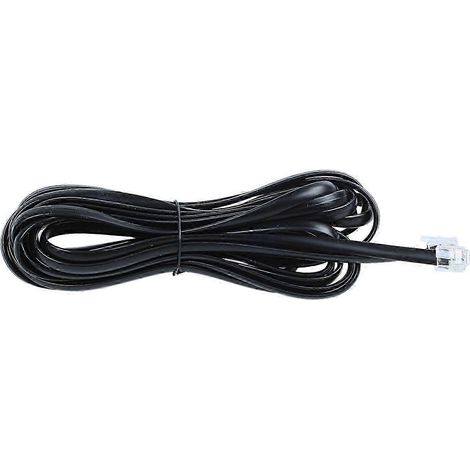 Câble d'extension téléphonique RJ11 uxcell 6P6C pour modem fax, longueur 5 m (16,4 pi), noir jn (1/5)