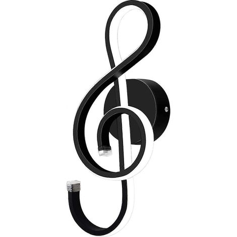 Applique murale LED moderne et créative pour intérieur, ruban LED 22 W, décoration murale artistique en aluminium noir sobre. (1/5)