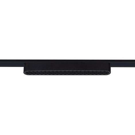 Faretto Lineare LED Binario Magnetico Monofase 25mm Super Slim 12W 48V CRI90 Nero (UGR 13) 222mm Bianco Naturale 4000K