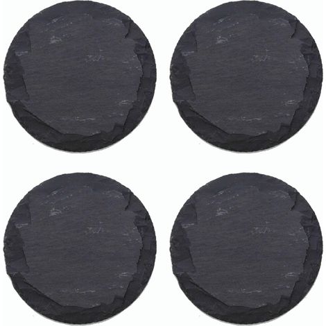4 assiettes rondes ardoise 20 cm