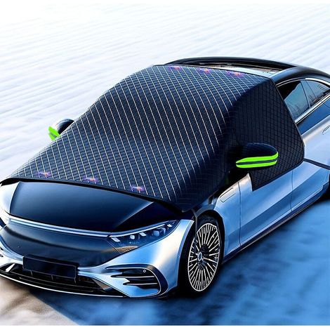 Housse de protection pour pare-brise de voiture, protection hivernale pour pare-brise, épaisse et résistante, compatible avec les voitures et les SUV.