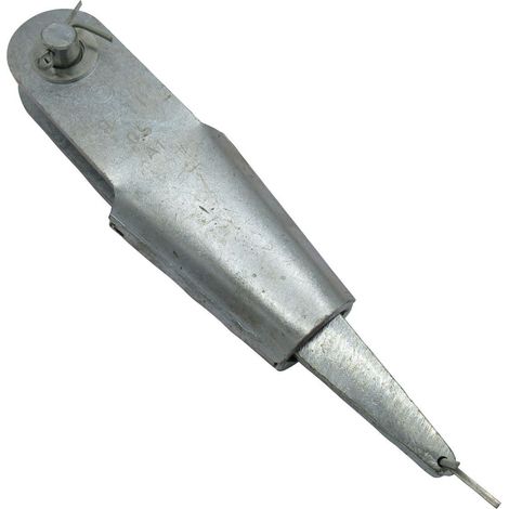 9MM-11MM Zinc Plated Rope Socket With Wedge And Pin - Termination Wire Jaw (1/5)