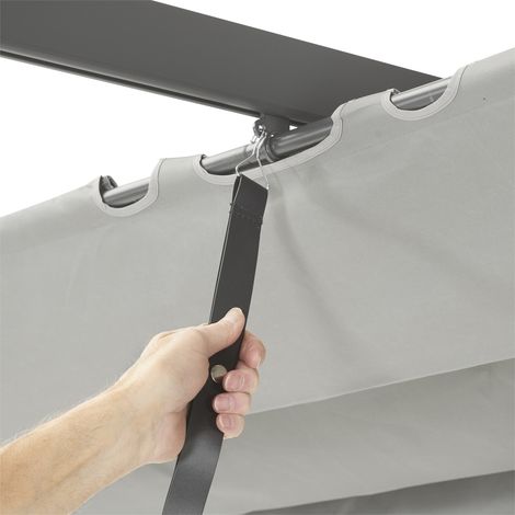 Leco Dachtextil inklusive Schutzdach für Pergola, lichtgrau