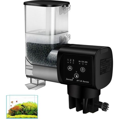 Automatischer Aquarienfutterspender: 250 ml automatischer Fischfutterspender, einstellbar, automatischer Futterspender