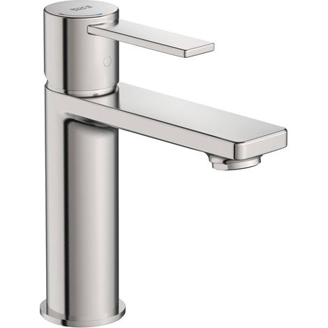 MEZCLADOR LAVABO TARGA DE CUERPO LISO CON AIREADOR ACERO INOXIDABLE (1/2)