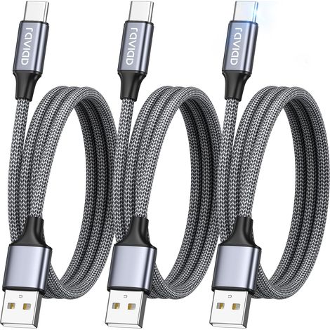Cable USB C Charge Rapide 3.1A [2M] Câble USB vers USB C Nylon (1/5)