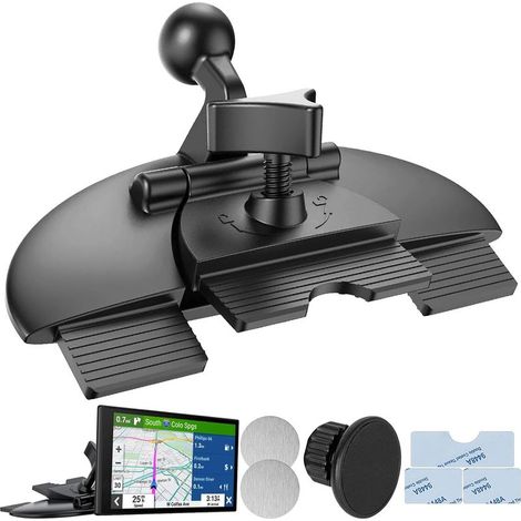 Support GPSVoiture, Support de GPS Voiture Remplaable Fente CD Support Téléphone de Voiture deRechange pour CD, Joint à Rotule de 17,2 mm, Support Telephone Lecteur CD pour Carplay écran (1/5)