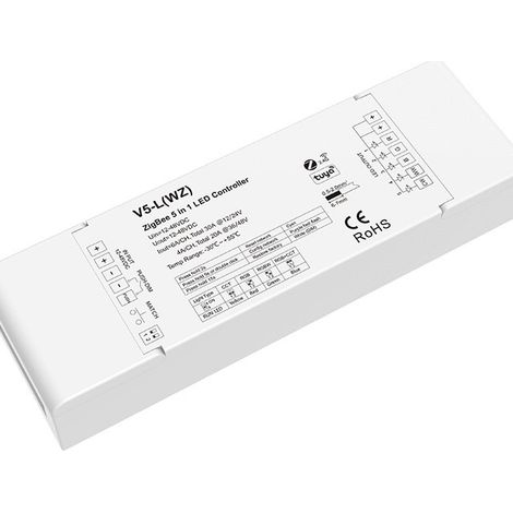 5-channel constant voltage controller ZigBee+RF 12-48VDC 6A V5-L(WZ)