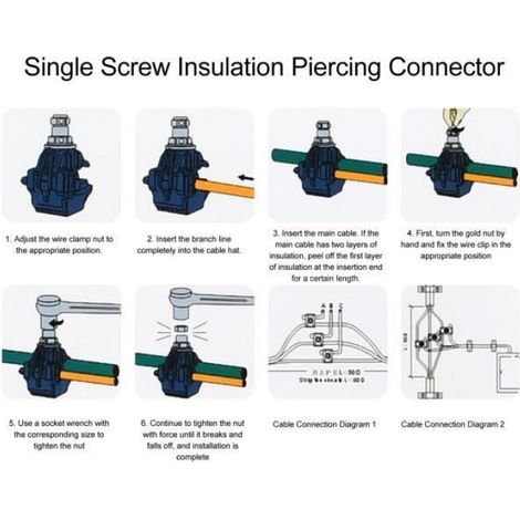 Connecteur de perçage d'isolation - - 1KV - Ignifuge - Étanchéité - Conductivité élevée (1/4)