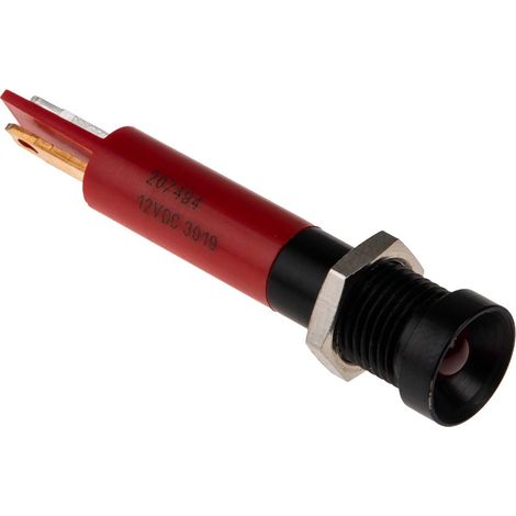 Voyant LED lumineux Rouge RS PRO, dia. 8mm, 12V c.c. ( Prix pour 1 )