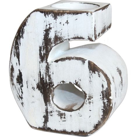 Numéro d'anniversaire en bois - N°6- Vendu par 1 (1/4)