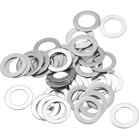 Lot de 5 Rondelles plates M8, rondelle plate en acier inoxydable 304 pour vis à boulons, M8 x 16 mm x 0.1 mm (1/4)