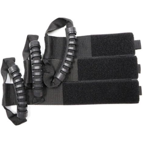 Sangle de rangement portable avec poignée, idéale pour les piscines, les bateaux, les camping-cars, les tuyaux d'arrosage, les fils et câbles. Noir, taille S. (1/4)