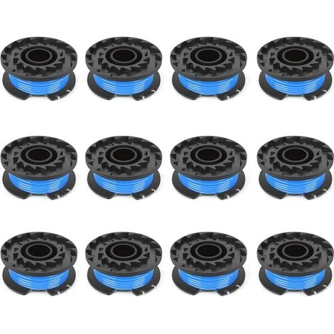 Carrete de repuesto Poweka compatible con cortadoras de césped serie 4 de 24 V G24LT25, G24LT, G24LT28 y G24LT30M de 1,65 mm de diámetro. 8 m de hilo por carrete, 1,65 mm (10 carretes). (1/5)