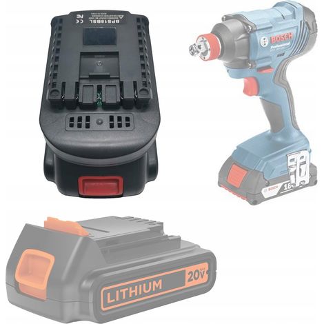 Adattatore Batteria 18V Compatibile con Black&Decker, Stanley, Porter Cable per Bosch – Modello BPS18BSL Alta Qualità, Precisione, Durata