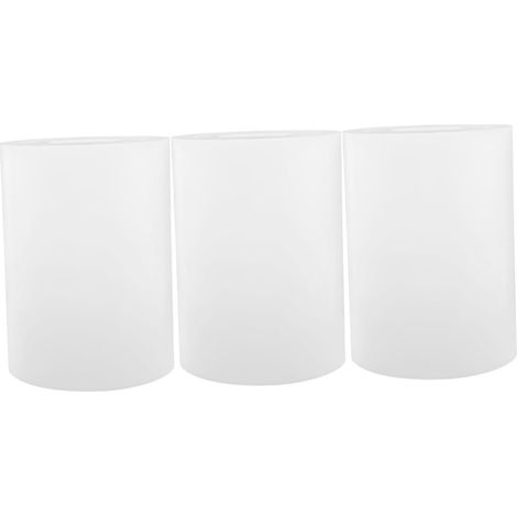 Juego de 3 pantallas de acrílico para lámpara de mesa, barra de luz, pantalla blanca, accesorios para lámparas de mesa