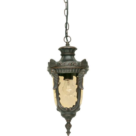 Elstead Philadelphia - Lanterna a Catena da Soffitto per Esterni Media 1 Luce Bronzo Antico IP44, E27 (1/4)