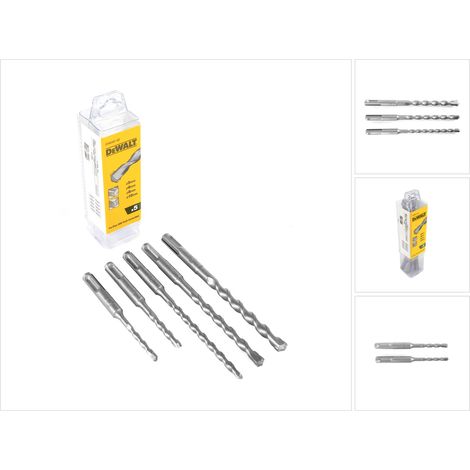 DeWalt SDS-Plus broca juego de 5 piezas DT60301-QZ, ideal para perforaciones en concreto y mampostería, alta resistencia al desgaste, diseño optimizado para rendimiento superior.