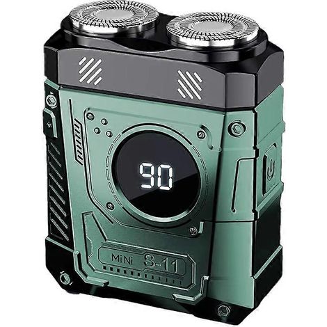 Elektrischer Herrenrasierer, Doppelmagnetklinge, wiederaufladbar, LCD-Display, tragbarer Barttrimmer, Gesichtsrasierer B (1/5)