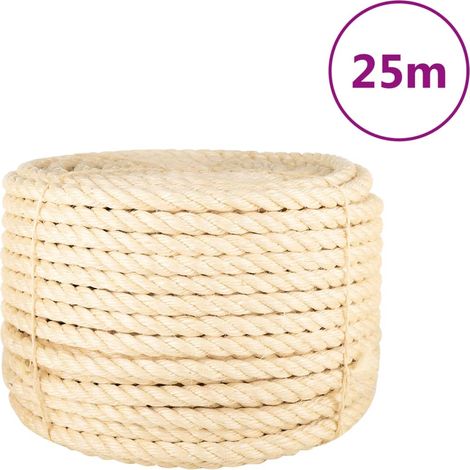 Corde 100 % sisal 20 mm 25 m (1/4)