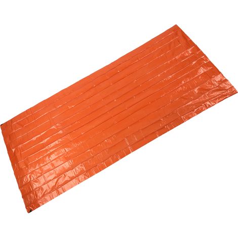 Sac de couchage de survie léger en aluminium, couverture isotherme d'urgence pour randonnée et camping. (1/5)