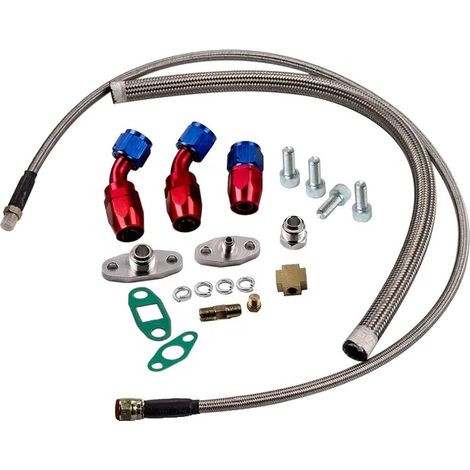 Turbochargeur, bride T3, sortie V-Band, Ligne d'huile (1/2)