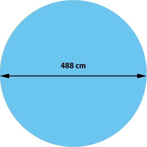 Revêtement pour piscine/pool, bâche thermique/solaire, bleu, épaisseur: 400 µm, rond, 4,88 m