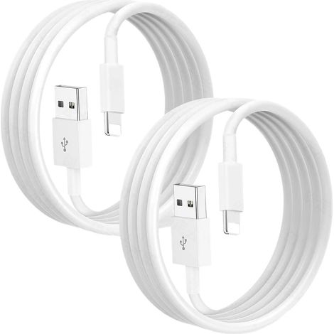 Câble de charge Apple iPhone, câble de données Apple Lightning vers USB de 2 mètres pour iPhone 12 / 11 / 11pro / 11max / X / XS / xr / XS max / 8 / 7 / 6 / 5S / se (1/5)