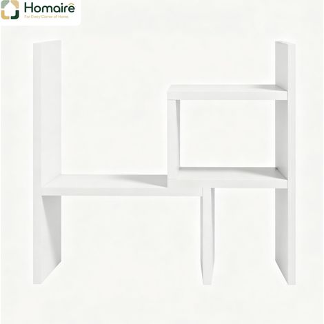 Meuble de rangement blanc modulable avec étagères en blanc bois 34.5 x 17.5 x 39.5 cm HOMAIRE (1/5)
