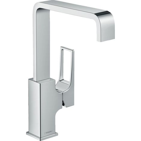 Hansgrohe Metropol - Grifo monomando de lavabo 230 con conjunto de desagüe Push-Open, cromo 74511000 (1/3)