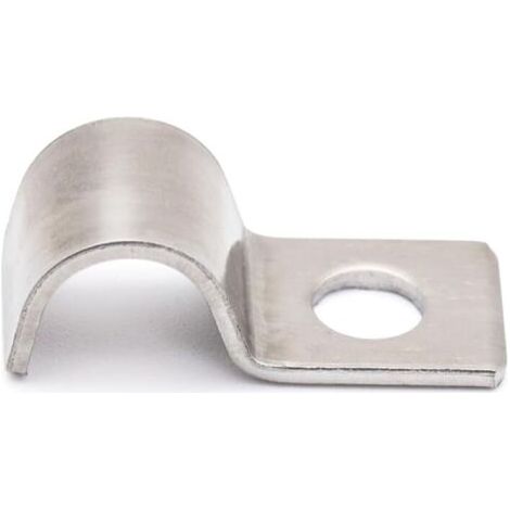 Lot de 25 Collier de Serrage Acier Inoxydable Ø 3 mm, Support Câble Trou Unique, Fixation Murale Tuyau