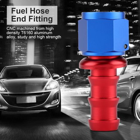 AN10 Raccord mâle à verrouillage par rotation pour tuyau de carburant à passage direct (1/5)