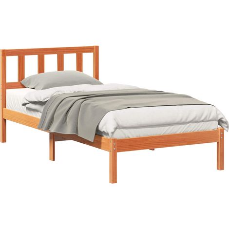 Maison Exclusive - Struttura del letto Marrone cerato 75 x 190 cm Pino massello (1/5)