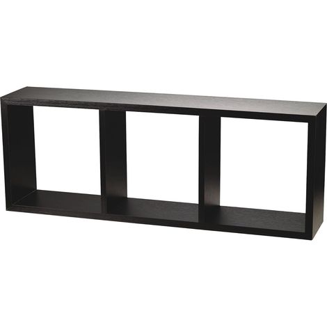 King Home SCAFFALE CUBO 3 RIPIANI (cm 30x80x15) IN MDF WENGE CARTONE DA 3 PEZZI (1/4)