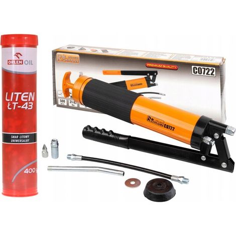 Pistola de engrase manual Richmann de 500 ml para cartuchos + grasa Liten ŁT-43, 1 unidad. (1/5)