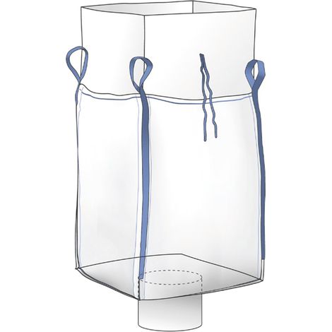 SACCO BIG BAG CARAMELLA CON VALVOLA DI SCARICO CapacitÃE kg. 1.000 cm. 90x90x120 h