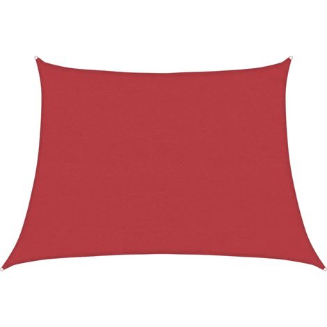 Voile d'ombrage Voile de parasol 160 g/m² Rouge 4/5x3 m PEHD
