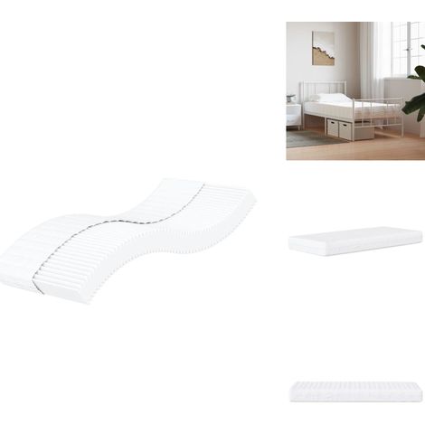 Matelas en mousse blanc 90x210 cm dureté H2 H3 - Matelas En Mousse - Matelas - Matelas De Lit - Matelas Simple (1/5)