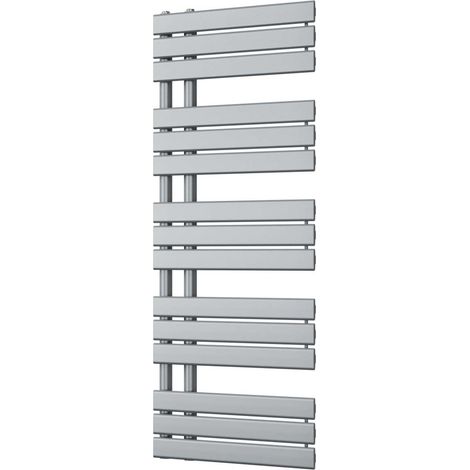 Tristan - Silver Towel Radiator - H1292mm x W500mm (1/3)