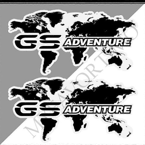 Autocollants en aluminium pour valises de coffre BMW R1200GS, F850GS, F800GS, R1250GS, F750GS, R 1200, 1250, 850, 750 GS, GSA Rallye Adventure - Longueur 250 mm (24 pièces) (1/5)