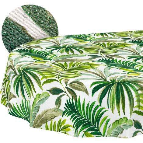 Nappe enduite Palmiers Ovale 200x140 cm intérieur/extérieur (1/5)
