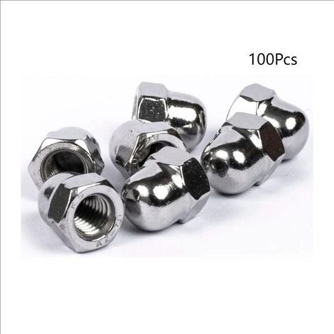 100 Pièces écrou Borgne en Acier Inoxydable, Kit D'assortiment de Capuchons Hexagonaux M3(316) (1/5)