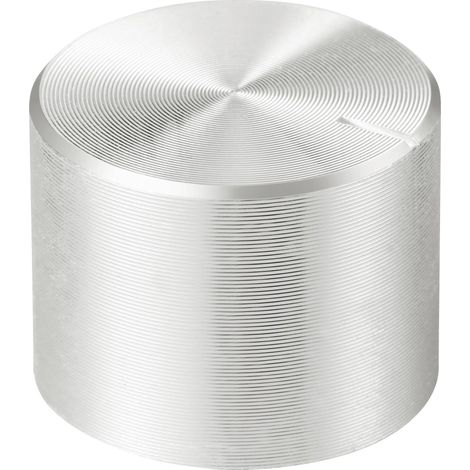 TRU COMPONENTS TC-11613868 Tête de bouton rotatif avec marquage argent (Ø x H) 17 mm x 13 mm alumini (1/4)
