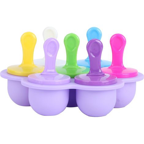 Moules à glace réutilisables en silicone pour la maison, outil de moulage pour la fabrication maison, accessoires de cuisine, violet (1/5)