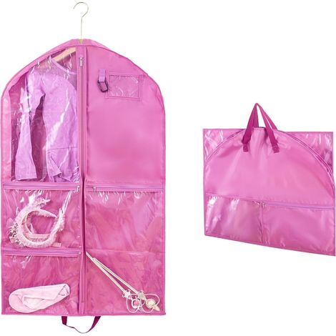 Housse Vetements à Suspendre,Housse Vetement avec Plusieurs Poches pour Enfants et Adultes,Housse de Protection pour Vêtements Imperméables avec Zip pour Danseurs Chemise Costumes Clothes(100x60cm)