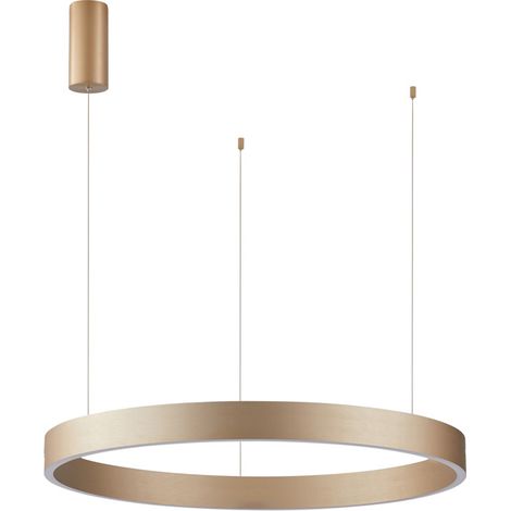 Suspension LED anneau doré 40W Italux Brasco Down