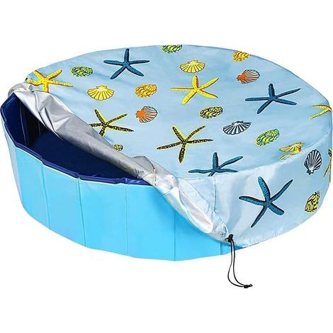 Housse de Piscine pour Protecteur Imperméable Pliable bâche de bain piscine pour chien et animaux pour Jardin, Cour, Terrasse, Pataugeoire Estivale, Camping Extérieur (1/5)