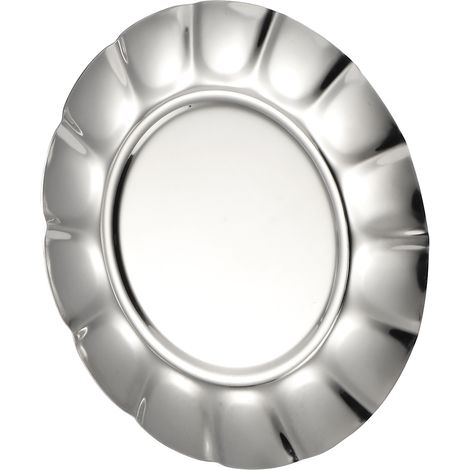 Assiette ronde en acier inoxydable pour plats, fruits et en-cas, accessoire de cuisine, 18 cm (7 pouces) (1/5)